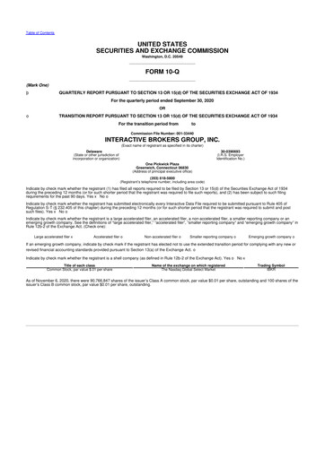 Thumbnail Interactive Brokers
 10-Q Quarterly Report FY2020 