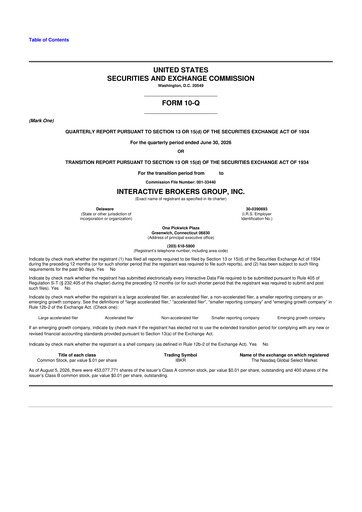 Vorschaubild Interactive Brokers
 10-Q Quartalsbericht 2026 