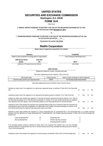 Thumbnail Redfin 10-K Annual Report 2019