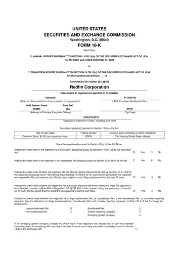 Thumbnail Redfin 10-K Annual Report 2020