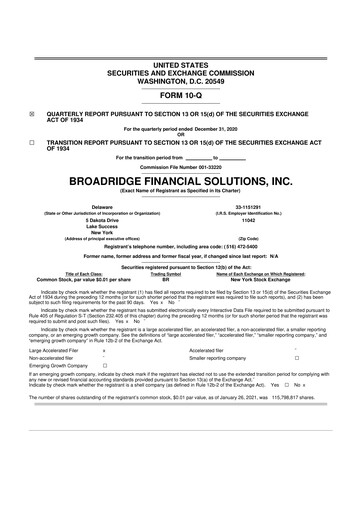 Thumbnail Broadridge Financial Solutions
 10-Q Quarterly Report FY2021 