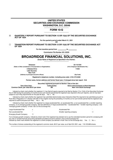 Thumbnail Broadridge Financial Solutions
 10-Q Quarterly Report FY2021 