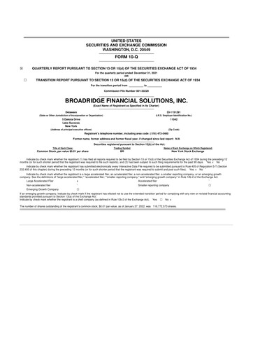 Thumbnail Broadridge Financial Solutions
 10-Q Quarterly Report FY2022 
