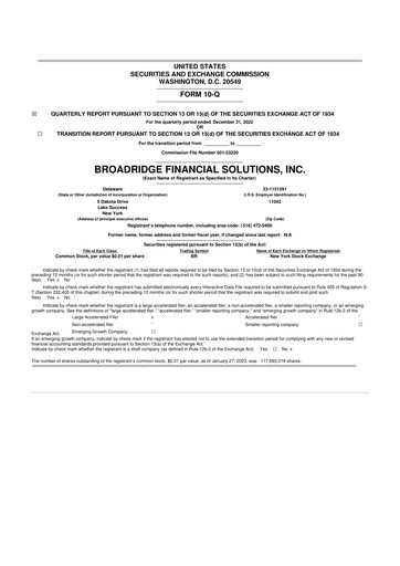 Thumbnail Broadridge Financial Solutions
 10-Q Quarterly Report FY2023 