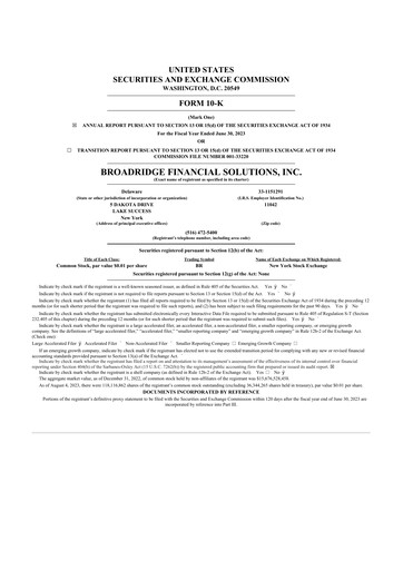 Thumbnail Broadridge Financial Solutions
 10-K Annual Report 2023