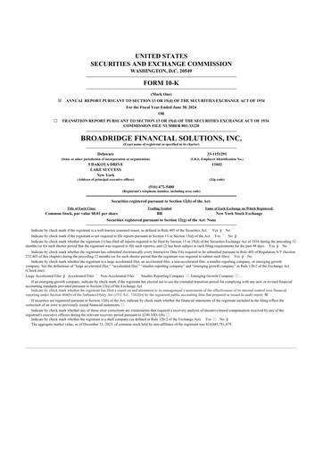 Thumbnail Broadridge Financial Solutions
 10-K Annual Report 2024