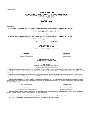 Thumbnail Veracyte 10-Q Quarterly Report FY2018 