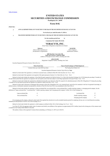 Thumbnail Veracyte 10-K Annual Report 2018