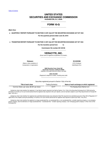 Thumbnail Veracyte 10-Q Quarterly Report FY2019 