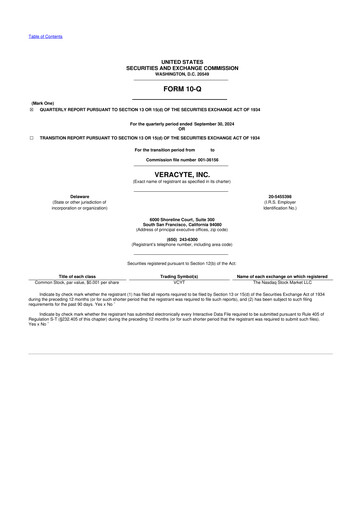 Thumbnail Veracyte 10-Q Quarterly Report FY2024 