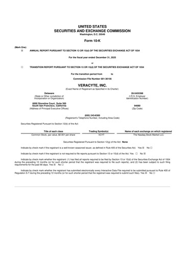 Thumbnail Veracyte 10-K Annual Report 2025