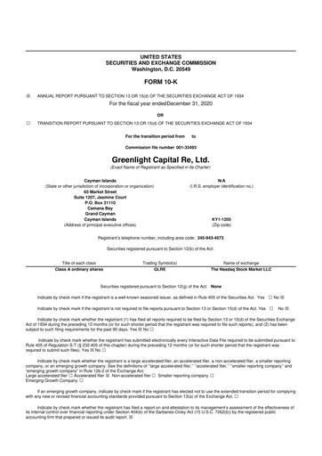 Thumbnail Greenlight Re 10-K Annual Report 2020