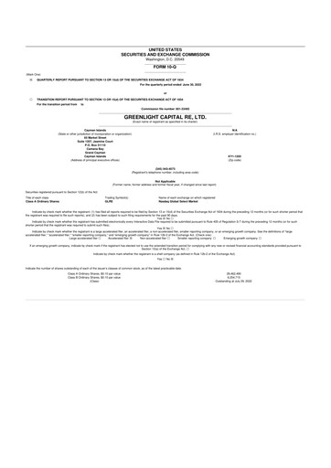 Thumbnail Greenlight Re 10-Q Quarterly Report FY2022 