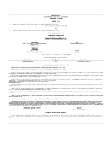 Thumbnail Greenlight Re 10-K Annual Report 2022