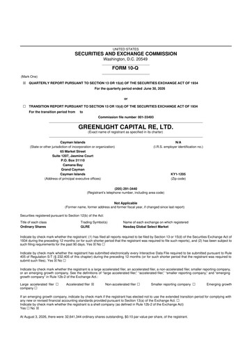 Thumbnail Greenlight Re 10-Q Quarterly Report FY2026 