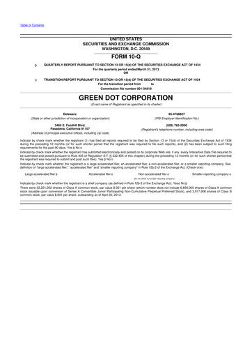 Thumbnail Green Dot 10-Q Quarterly Report FY2013 