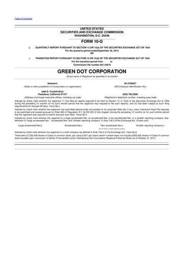 Thumbnail Green Dot 10-Q Quarterly Report FY2013 