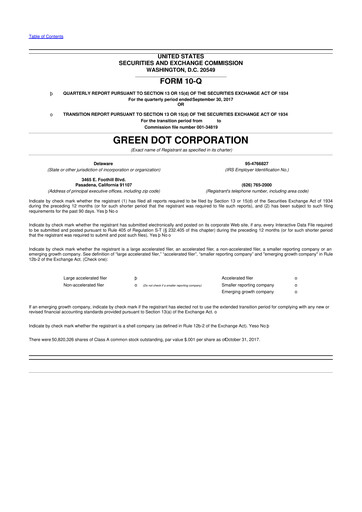 Thumbnail Green Dot 10-Q Quarterly Report FY2017 