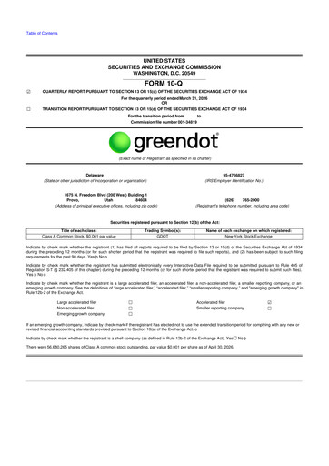 Thumbnail Green Dot 10-Q Quarterly Report FY2026 