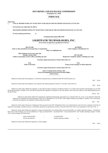 Thumbnail LightPath Technologies 10-K Annual Report 