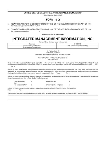 Thumbnail Where Food Comes From 10-Q Quarterly Report FY 