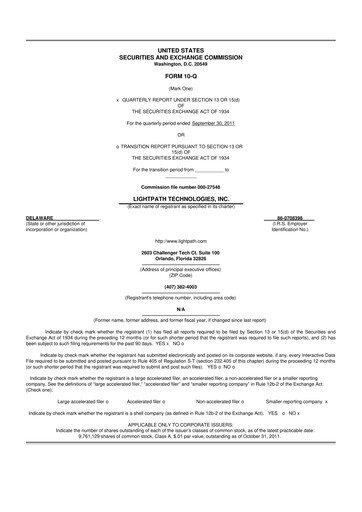 Thumbnail LightPath Technologies 10-Q Quarterly Report FY2011 