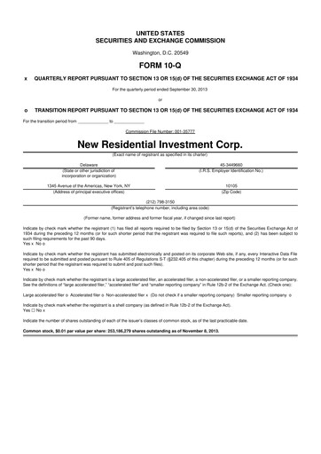 Thumbnail Rithm Capital 10-Q Quarterly Report FY2013 