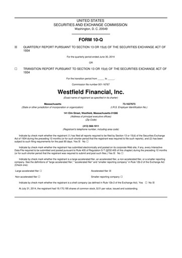 Thumbnail Western New England Bancorp 10-Q Quarterly Report FY2014 