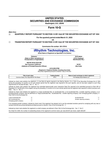 Vorschaubild iRhythm 10-Q Quartalsbericht 2025 