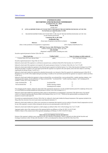 Thumbnail Archrock 10-K Annual Report 2023