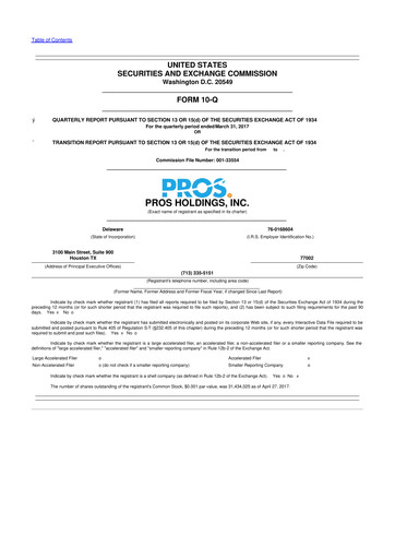 Thumbnail PROS Holdings, Inc.
 10-Q Quarterly Report FY2017 