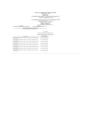 Thumbnail Public Storage 10-K Annual Report 2018