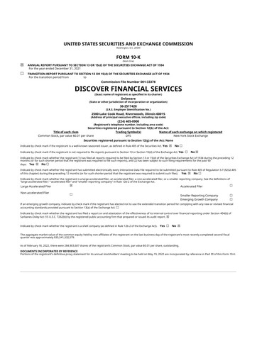 Thumbnail Discover Financial Services 10-K Annual Report 2021