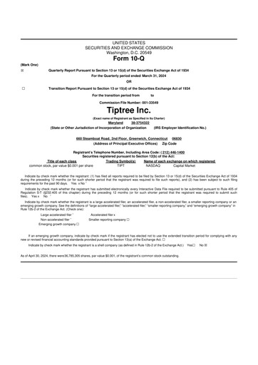 Thumbnail Tiptree 10-Q Quarterly Report FY2024 