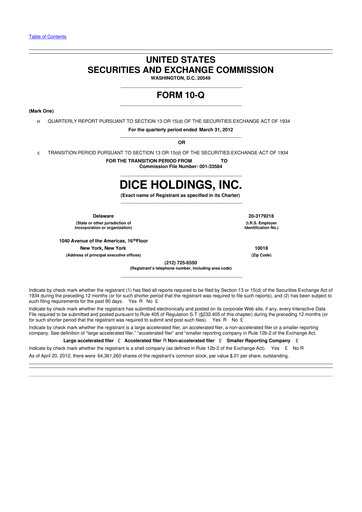 Thumbnail DHI Group 10-Q Quarterly Report FY2012 