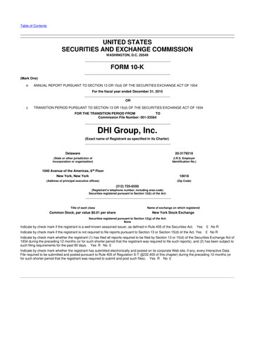 Thumbnail DHI Group 10-K Annual Report 