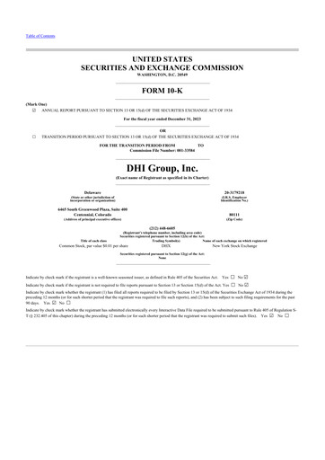 Thumbnail DHI Group 10-K Annual Report 2023