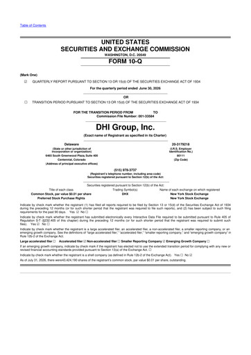Thumbnail DHI Group 10-Q Quarterly Report FY2026 