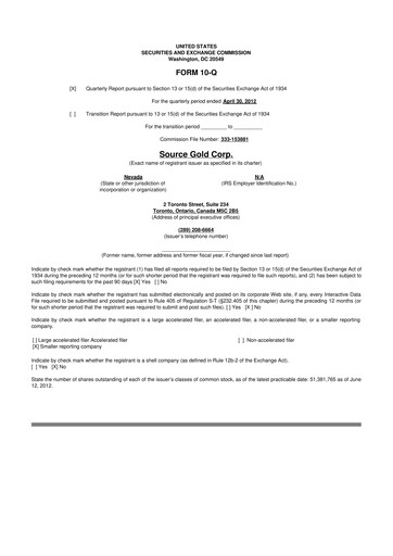 Thumbnail Golden Matrix Group 10-Q Quarterly Report FY2012 