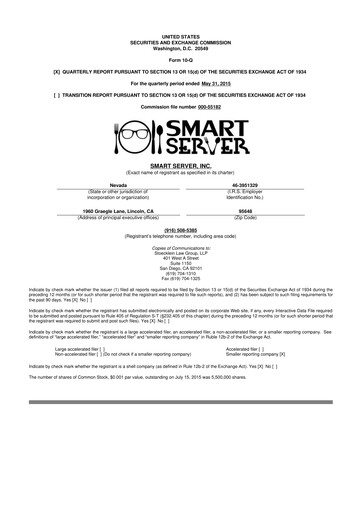 Miniature RumbleOn 10-Q Rapport trimestriel 2015 