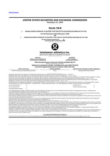 Thumbnail lululemon athletica 10-K Annual Report 2024