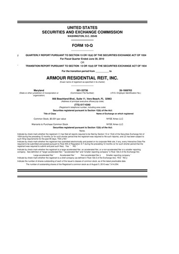 Vorschaubild ARMOUR Residential REIT 10-Q Quartalsbericht  