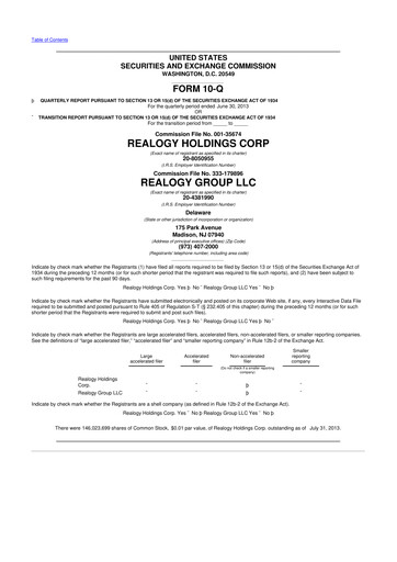 Thumbnail Anywhere Real Estate 10-Q Quarterly Report FY2013 