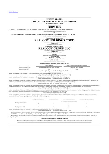 Thumbnail Anywhere Real Estate 10-K Annual Report 2015