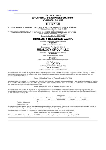 Thumbnail Anywhere Real Estate 10-Q Quarterly Report FY2017 