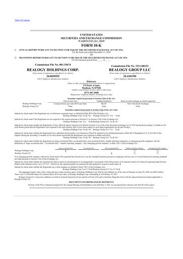 Thumbnail Anywhere Real Estate 10-K Annual Report 2020