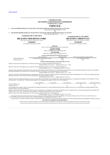 Thumbnail Anywhere Real Estate 10-K Annual Report 2021