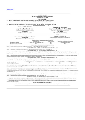 Thumbnail Anywhere Real Estate 10-K Annual Report 2023