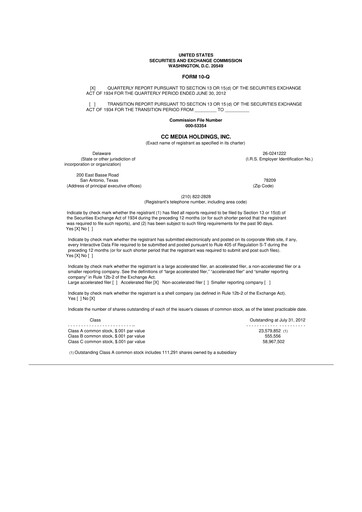 Thumbnail iHeartMedia
 10-Q Quarterly Report FY2012 