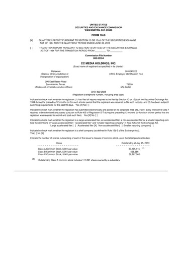 Thumbnail iHeartMedia
 10-Q Quarterly Report FY2013 